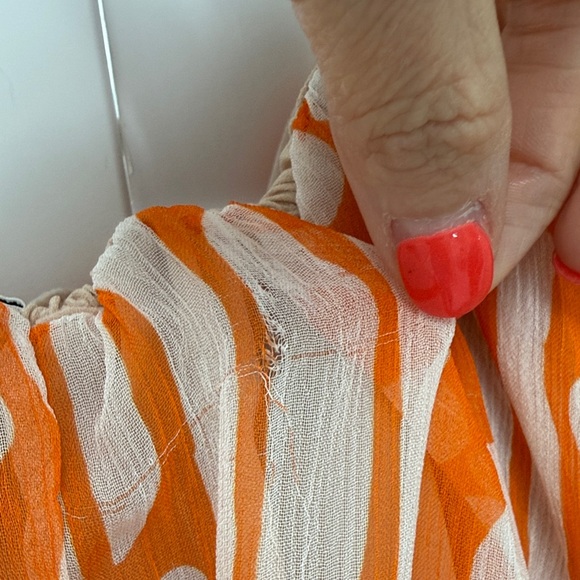 RHODE Maxi Dress with Orange and Pink Stripes - Picture 4 of 6
